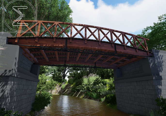 Вид на несущие балки и конструкции настила